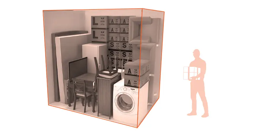 Render ilustrativo bodega de 18 a 25 m3