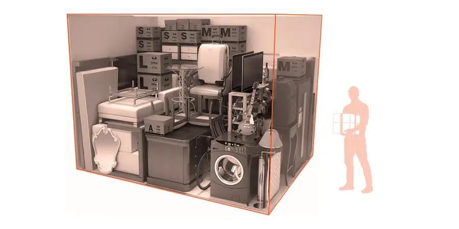 Render ilustrativo bodega de 30 a 50 m3